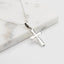 Classic 925 Sterling Silver Plain Cross Pendant Necklace for Men and Women