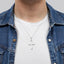 Classic 925 Sterling Silver Plain Cross Pendant Necklace for Men and Women