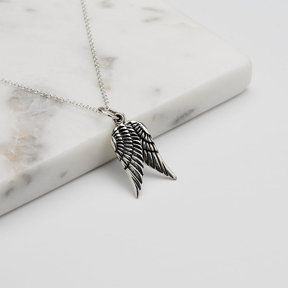 Spiritual Angel Wing Pendant on chain
