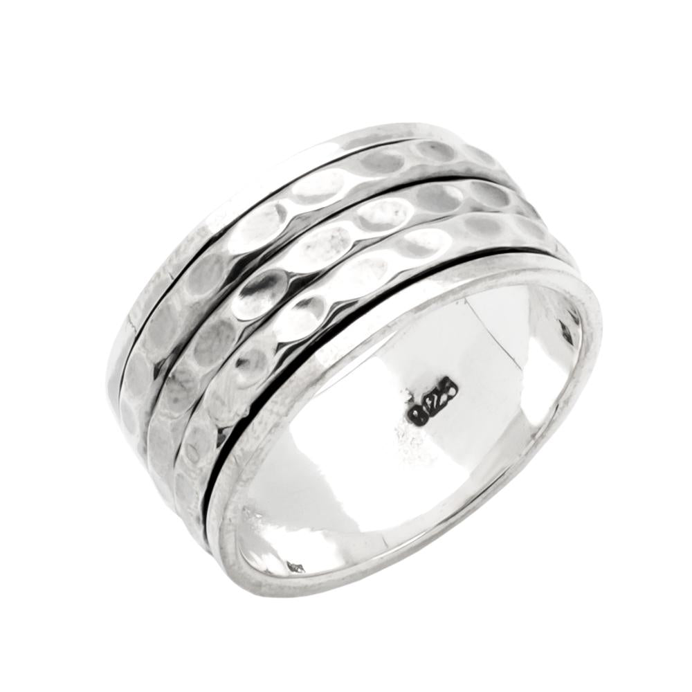 Womens Sterling Silver Stress Ring