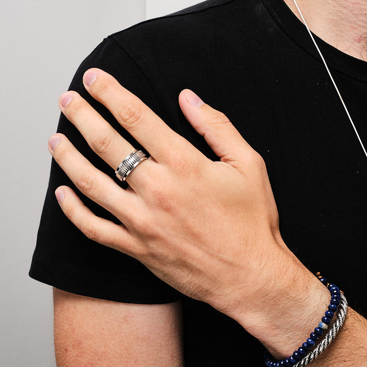 Mens Celtic Spinner Ring 8.5MM Solid 925 Sterling Silver