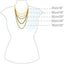 Women's Chunky Modern Twist Natural White Pearl Necklace Multi Strand