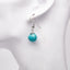 Gorgeous Women's Handmade 12mm Natural Blue Turquoise Dangle Drop Earrings