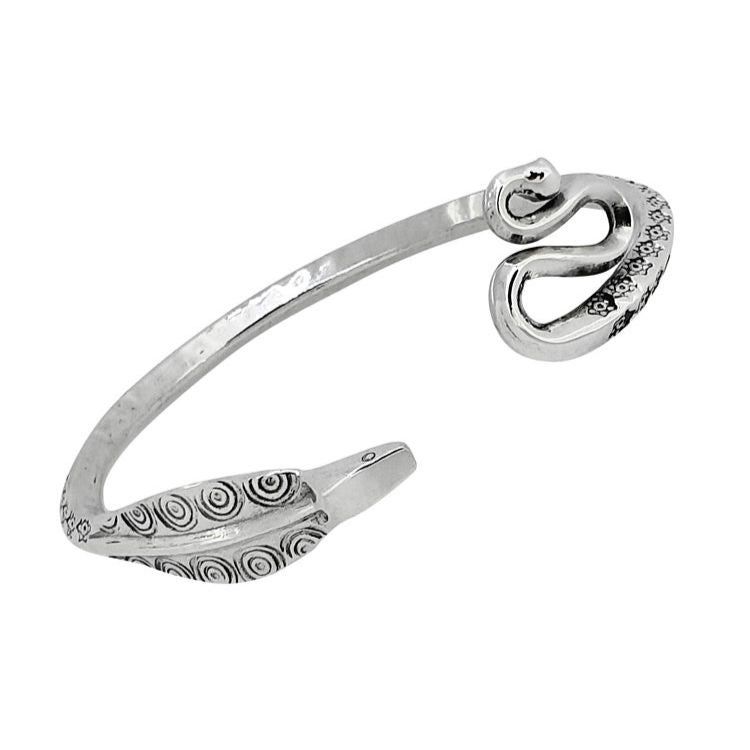 Silver Cobra Snake Bangle for women