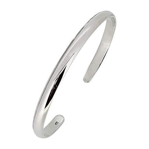 Sterling Silver 5mm Classic Bangle Bracelet For Women