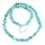 Stunning Blue Turquoise Gemstone Chips Necklace and Bracelet