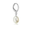 pearl earrings for men white drop hoop