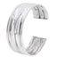 Wide silver cuff bangle for women chunky statement