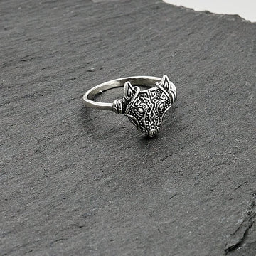 Stunning Womens Wolf Head Ring 925 Sterling Silver