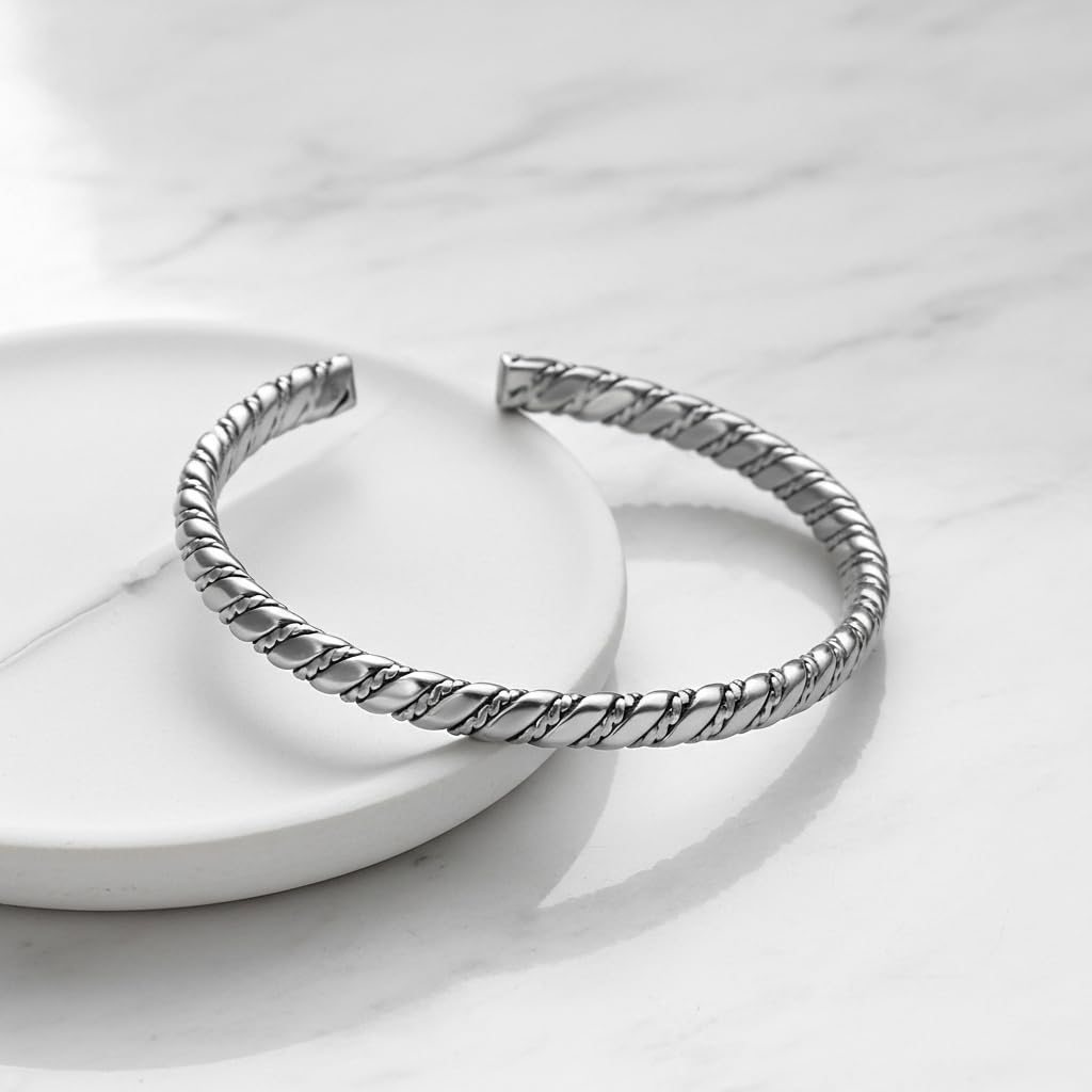 twisted sterling silver bar