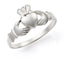 925 Sterling Silver Claddagh Ring for Women & Girls, Irish Heart Crown Hands Design, Delicate Band, Sizes L N P – Meaningful Jewellery Gift For her