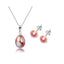 Purple Pearl pendant and earring set