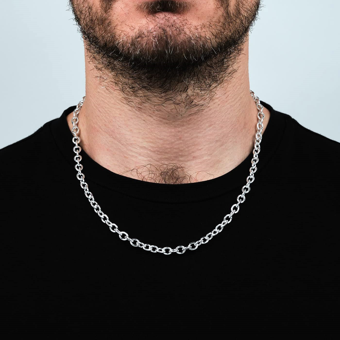 Treasure Bay 925 Sterling Silver Italian Anchor Chain Necklace Available in 40cm 18/45cm 48cm and 20/50cm 52cm 55cm and 60cm (40 Treasure Bay 925 Sterling Silver Italian Anchor Chain Necklace Available in 40cm 18/45cm 48cm and 20/50cm 52cm 55cm and 60cm (40
