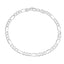 5mm Figaro Chain Bracelet For Men | 925 Silver Chain Made in Italy