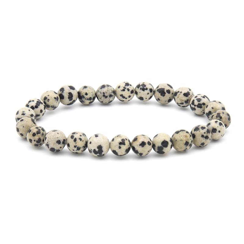 Gemstone Beaded Stretchy Bracelet | Handmade Womens Mens 8mm Natural Power Healing Gemstone Beaded Bracelet