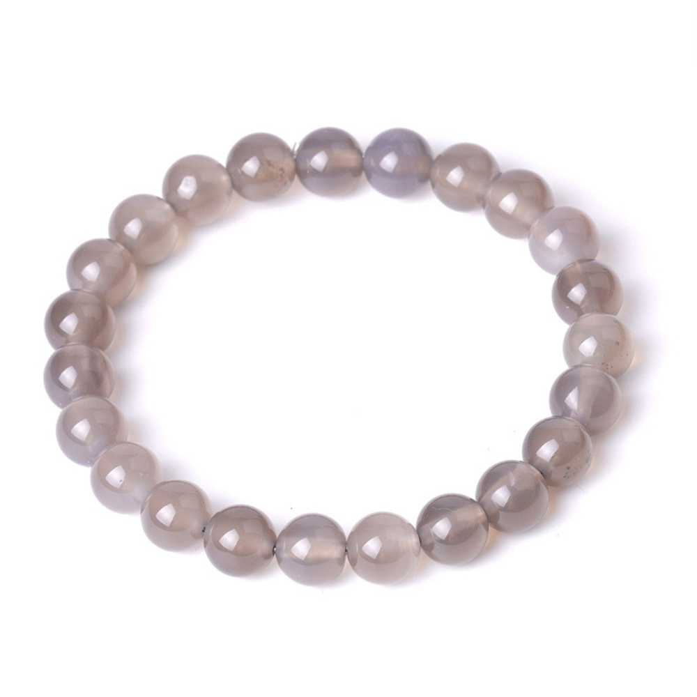 Gemstone Beaded Stretchy Bracelet | Handmade Womens Mens 8mm Natural Power Healing Gemstone Beaded Bracelet