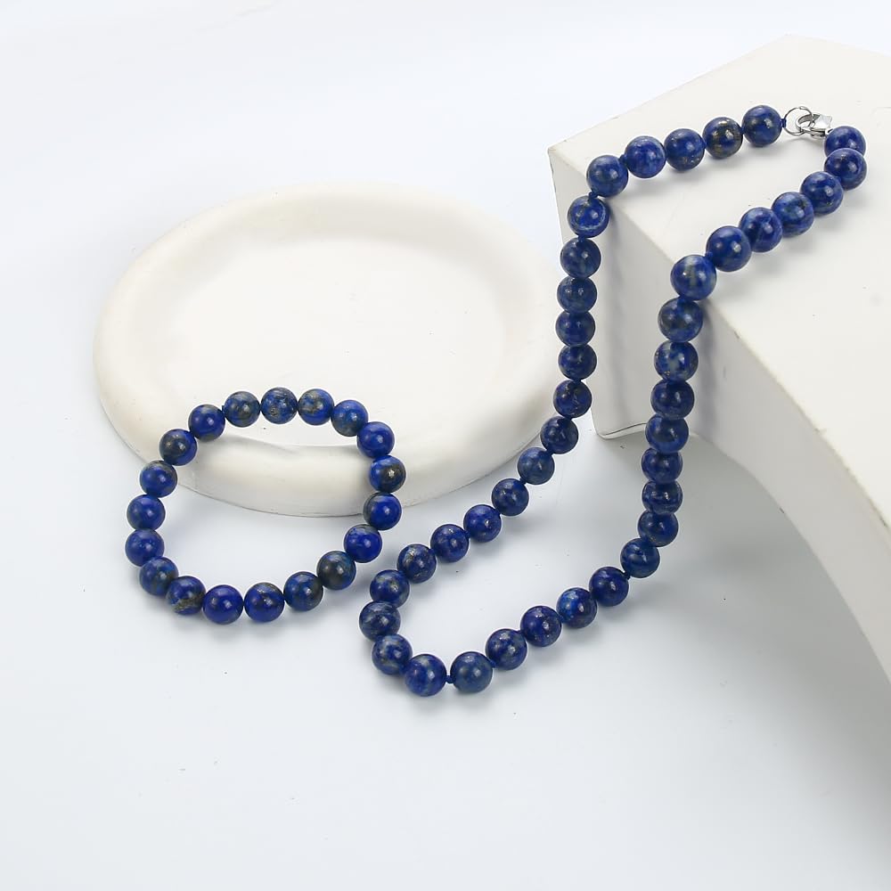 lapis necklace bracelet set-2
