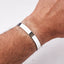 classic silver bangle for men