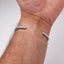 Silver Bar Cuff Bangle for Men