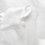 Baroque Pearl Earrings For Men 9-10mm White Freshwater Pearl Drop Hoop Earrings