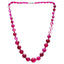 Womens 6-16mm Pink Agate Gemstone Beaded Necklace
