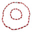 red coral necklace bracelet set