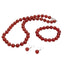 Women’s red agate beaded necklace 48cm 10mm beads