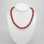 Women’s red agate necklace bracelet and earrings set