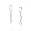 silver links chain earrings