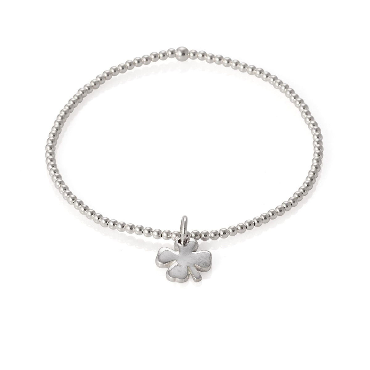 women’s sterling silver clover charm bracelet