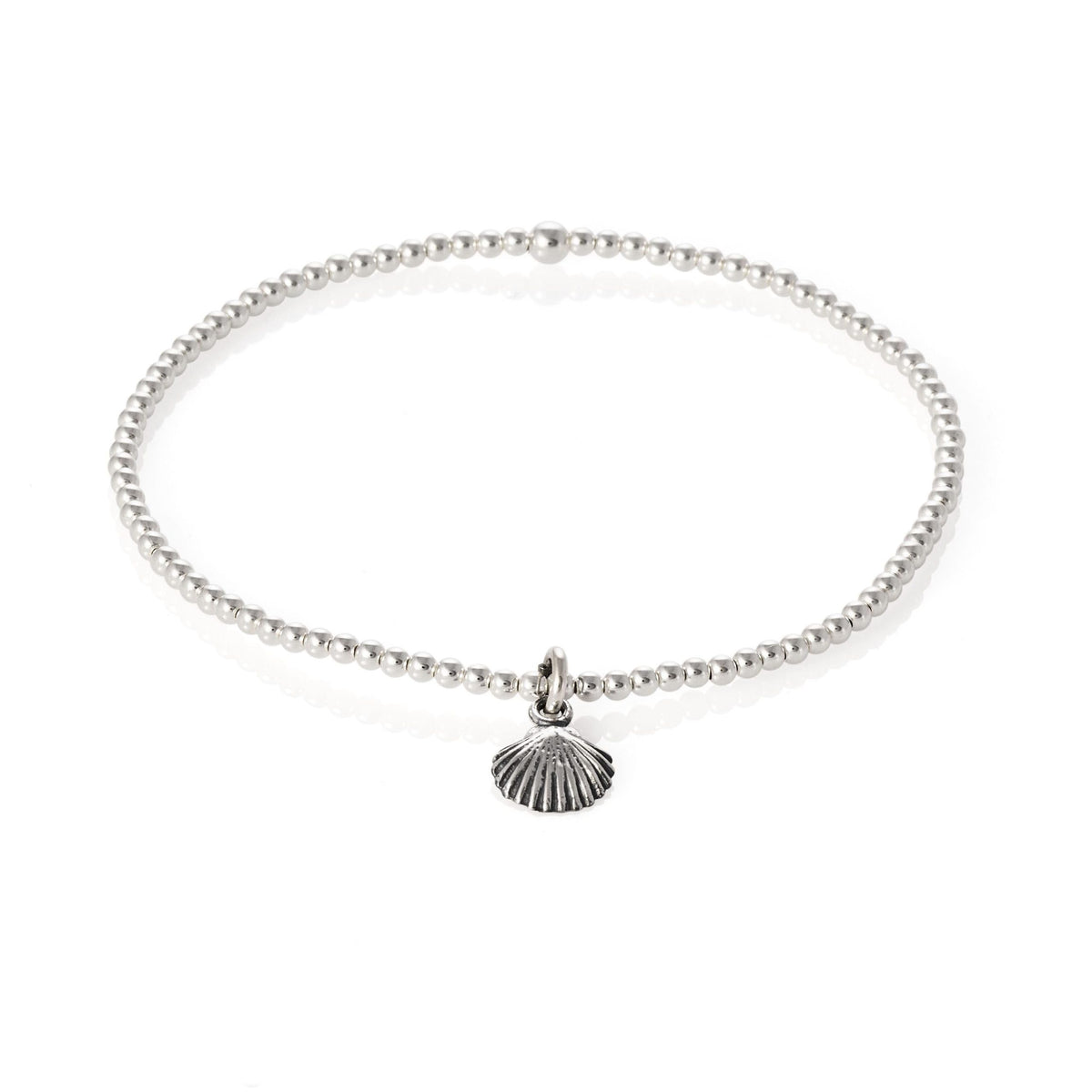 Women’s Silver Seashell Charm Bracelet