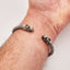 mens silver bangle  gift for him