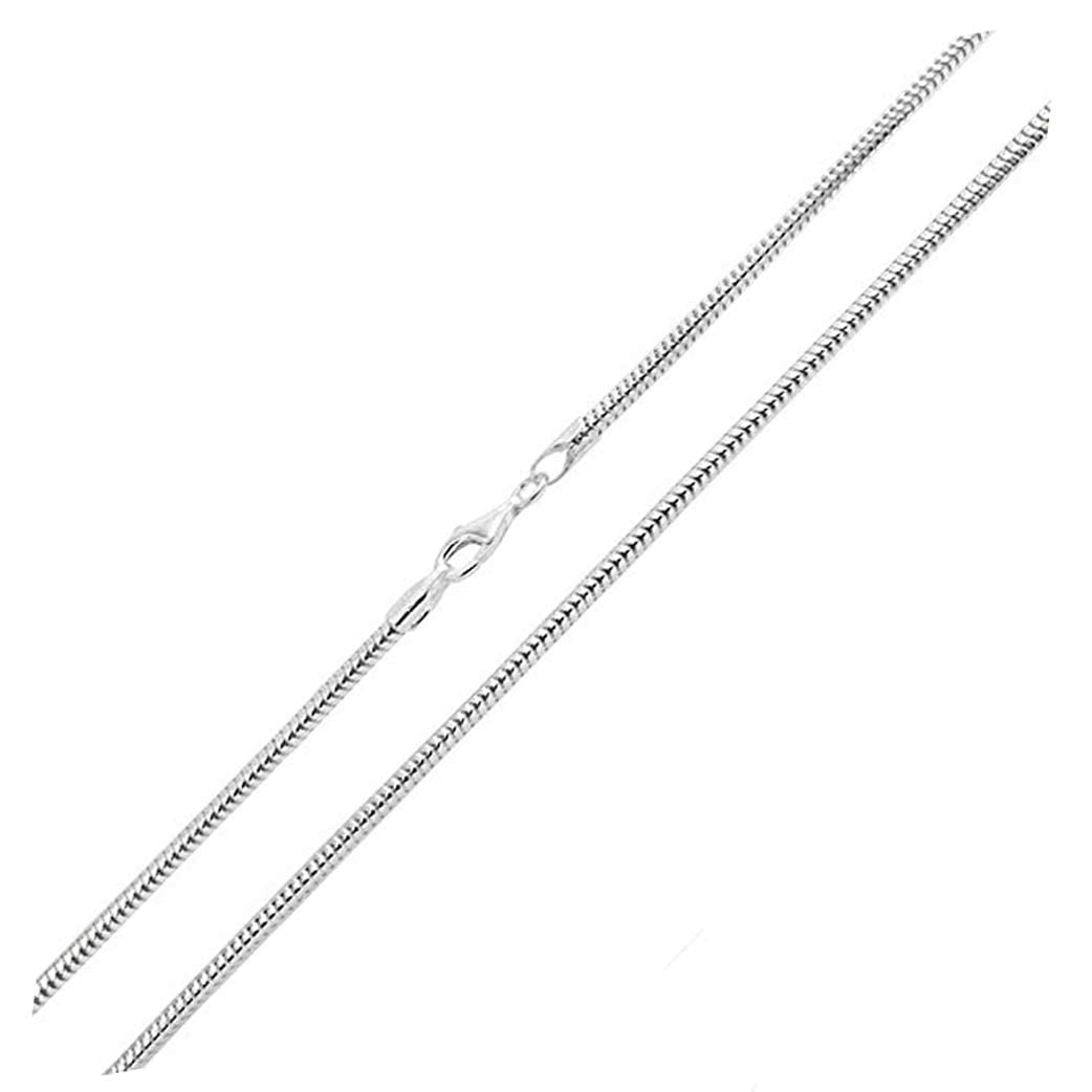 Mens Italian Silver Snake Chain Necklace 1.3mm Comes in Diffrent Lengths