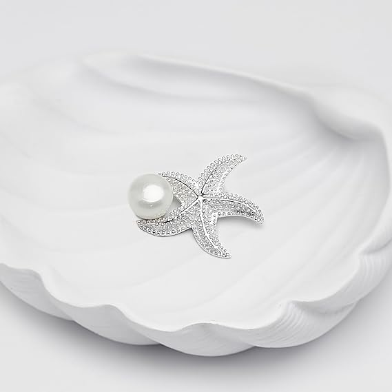 starfish and pearl pendant necklace for women girls
