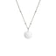 womens silver disc necklace