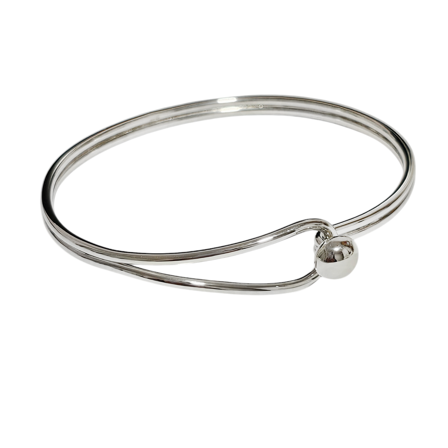 Womens Silver Bangle | Sterling Silver Plain Bangle