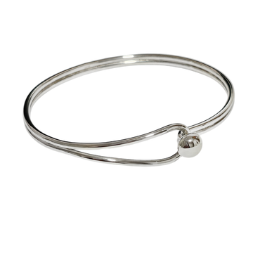 Womens Silver Bangle | Sterling Silver Plain Bangle