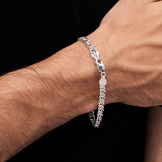 Silver Links Chain Bracelet | Womens | Mens | TreasureBay