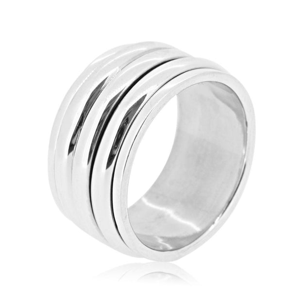 Sterling silver band, hammered band, silver wide ring, Men's and Women –  Artisan Look